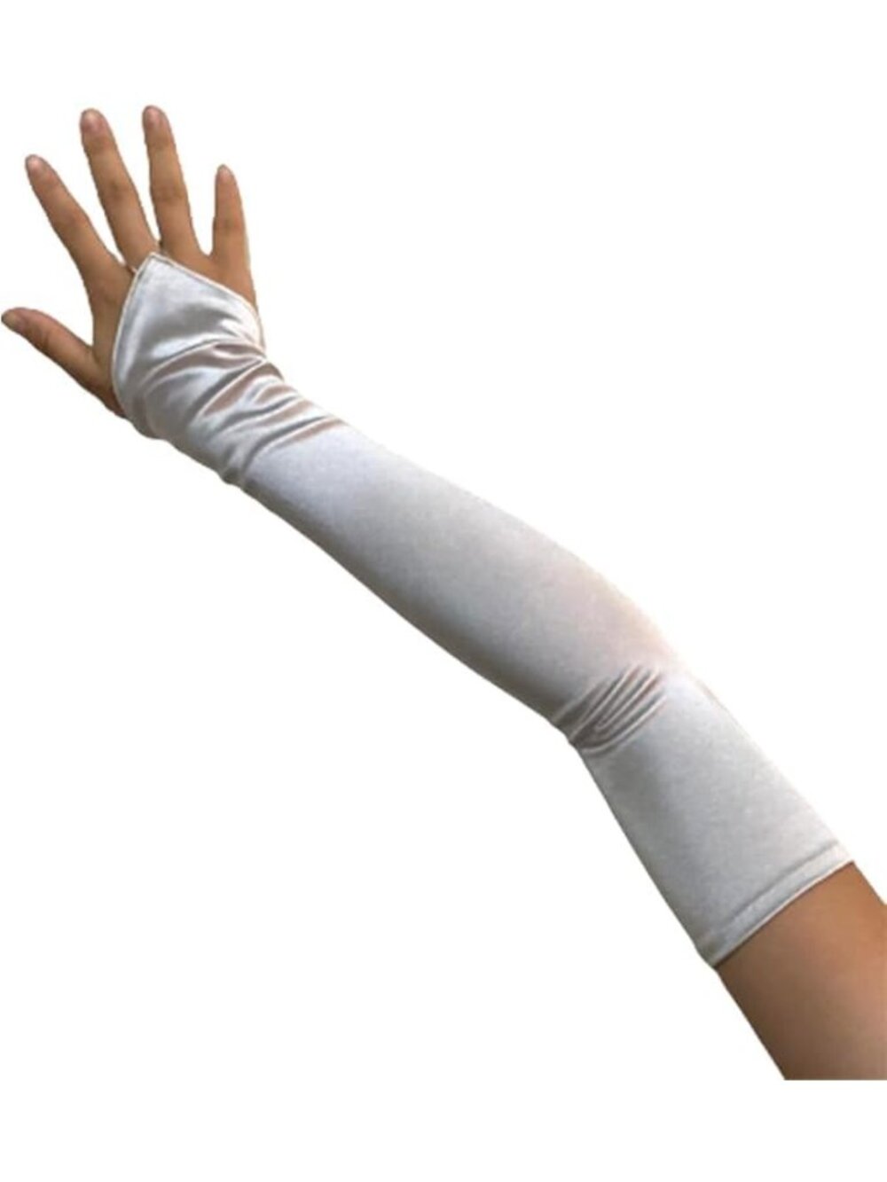 Elegant 23" Long Fingerless Satin Gloves Over the Elbow - 20 Color Options